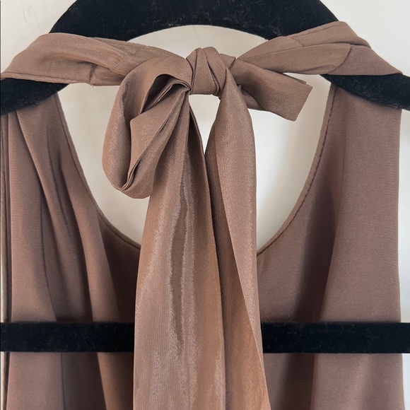 🪅Vince Camuto Teal Taupe Black Halter colorblock dress 14 - Picture 5 of 10